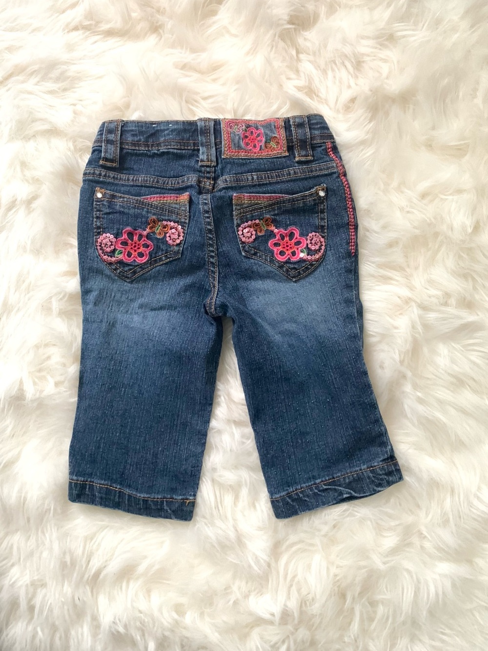Vintage 2000’s Sonoma Embroidered Girls Denim Capri Jeans 6